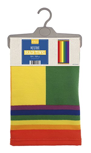 Beam Feature Rainbow - Toalla de playa (microfibra, tamaño grande, ligera, 150 cm)