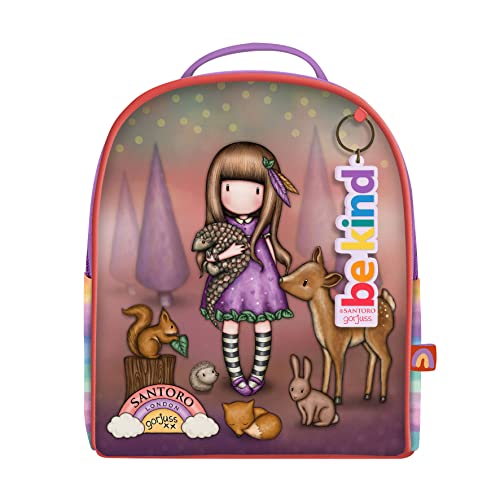 Santoro Gorjuss - Mini Zaino - Be Kind To All Creatures - Rientro A Scuola, Zaino Per Ragazze, Bambini, Multi