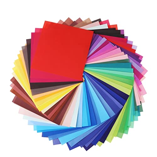 SEWACC 50 Folhas De Papel Colorido Para Kit De Artes E Ofícios Papel Origami Para Papel Dobrável Art
