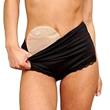 SIIL Ostomy Incontinence Protective Briefs & Underwear for Women, Leakproof Ostomy Underwear with Inner Pocket | Made in EU (Medium) Black