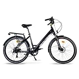 KOMFORT UND DESIGN: Das City E-Bike Sidney wurde für Radfahrer entwickelt, die auf der Suche nach Komfort beim Alltagswegen sind. E-Bike Cityrad wird Sie auf dem Weg zur Arbeit, Besuch bei Freunden oder beim Einkaufen begleiten. Für maximalen Komfort haben wir dieses E-Bike Stadtrad mit einem niedrigen Einstieg gebaut und ist mit einem Gel-Sattel ausgestattet.