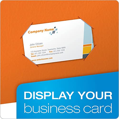 image for Oxford Twin-Pocket Folders, Textured Paper, Letter Size, Orange, Holds