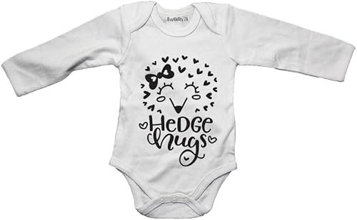Hedge Hugs - Baby Grow White Long Sleeve