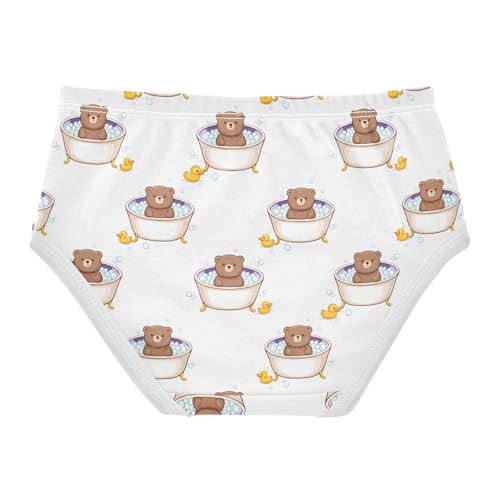 Cute Brown Bears Bathing Toddler Girls's Underwear 2T 202c17862
