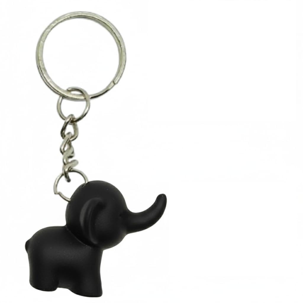 FUN FRY Elephant keychains - set of 1 key rings, Cute bag Accessories for boys & girls, Backpack, Car & college use - gift for kids & fans
