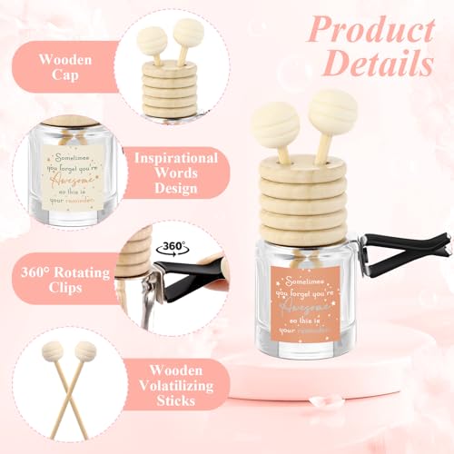 Image of Cinnvoice 50 Pcs End of Year Teacher Appreciation Gifts Bulk, Empty Car Diffuser Bottles with Vent Clip, Refillable Essential Oil Car Air Freshener Gifts for Teacher Coworker Team Staff (Sometimes)
