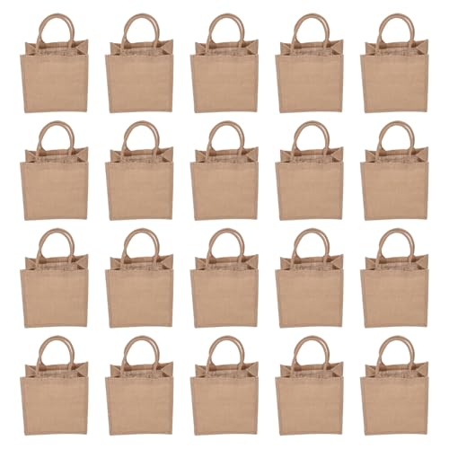 Sacs cadeaux réutilisables en lin pour mariage et demoiselles d'honneur - Lot de 20