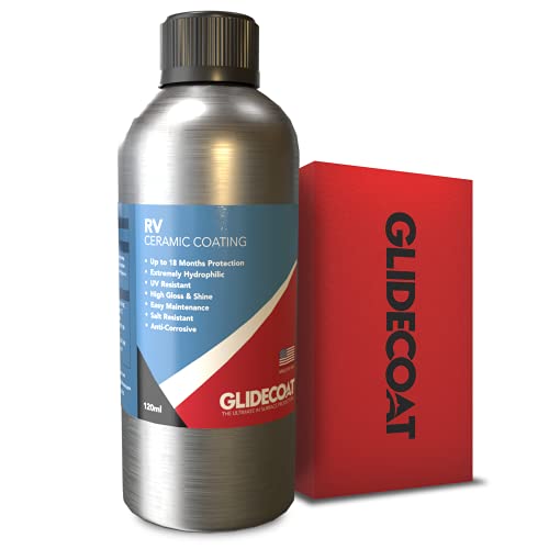Glidecoat RV Ceramic Coating - 120ml - Wax Alternative for Campers, Travel Trailers & 5th Wheels - Up to 2 Years UV Protection, Super Hydrophobic Surface Repels Contaminants, Better-than-new Shine