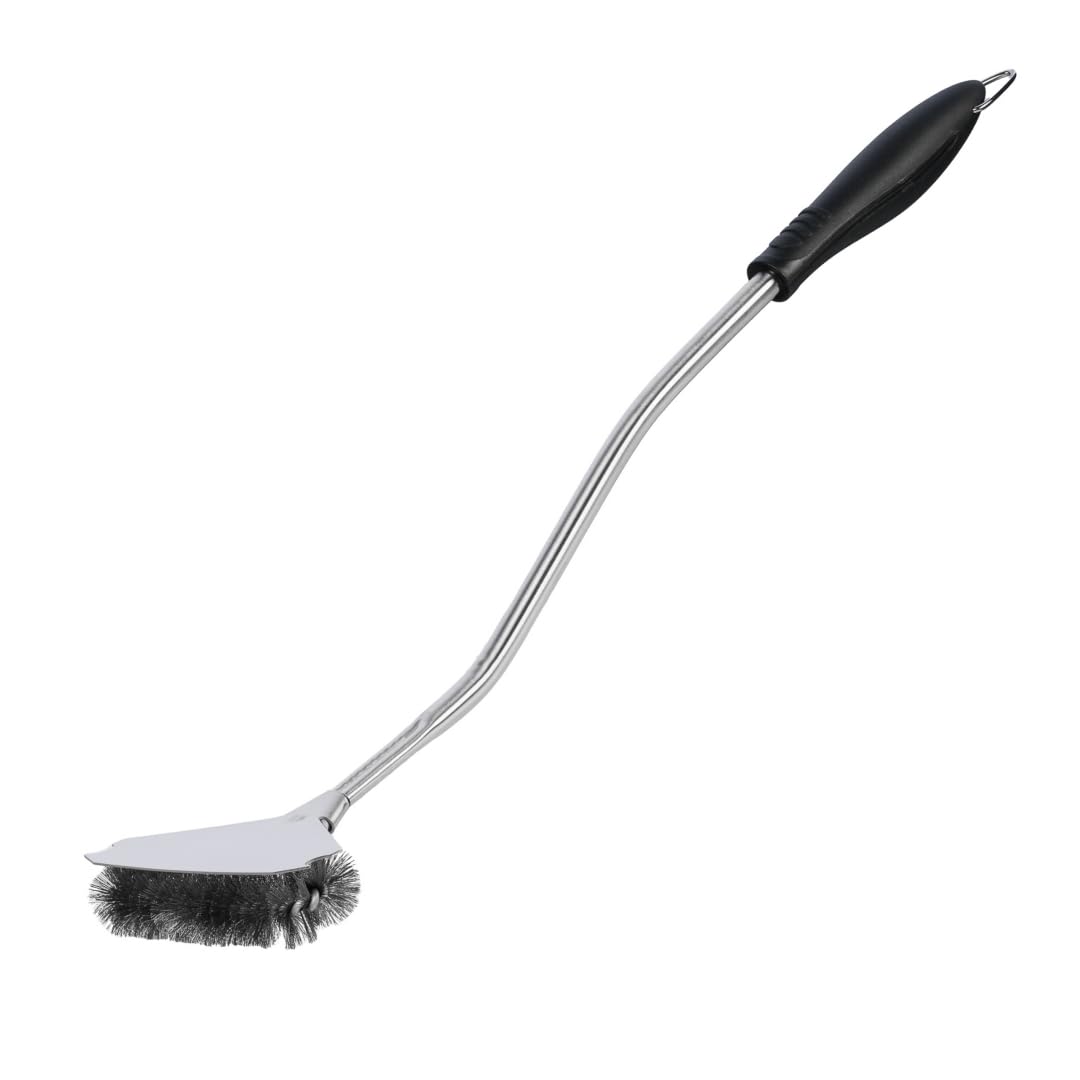 Brosse avec grattoir pour Nettoyage Four à Pizza, Aluminium de première qualité, Longueur 79,5 cm et diamètre 29,6 cm