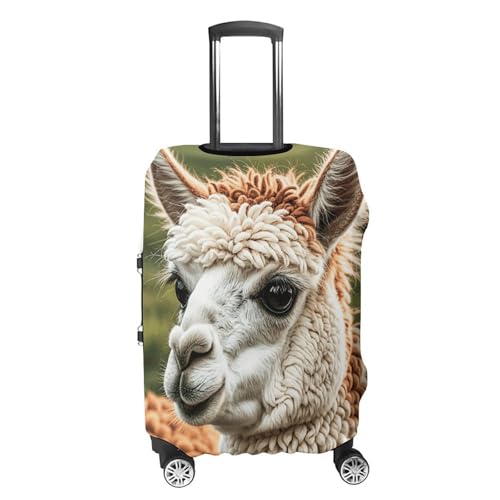 Travel Luggage Cover Elastic Suitcase Protector Anti-Scratch Washable Cute Alpaca Llama Luggage Sleeve Tsa Approved Carry on Covers Baggage Cover Fits 18-32 Inch Luggages4