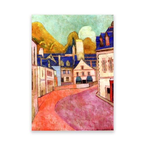 Toile Émil Bernard Rue Rose impression d'art mural grand format 60x96 cm sans cadre