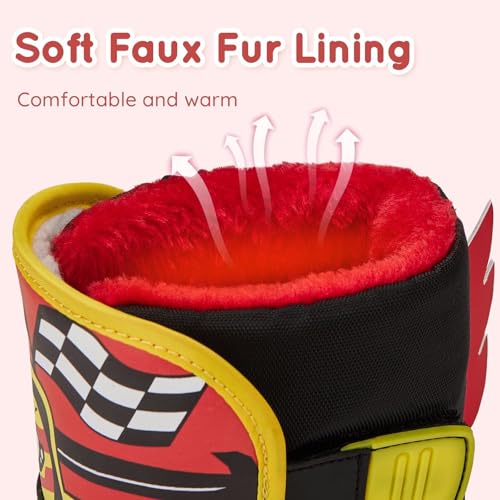 Girls Boys Winter Snow Boots Kids Waterproof Warm Boots Toddler Outdoor Shoes with Fur Lining3