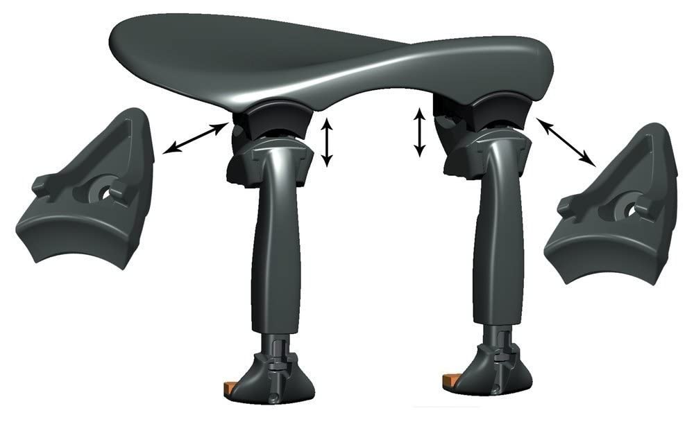 Wittner Augsburg and Zuerich 256-247-A Adaptor Pair 8 mm for Chin Rest for Violin and Viola, black