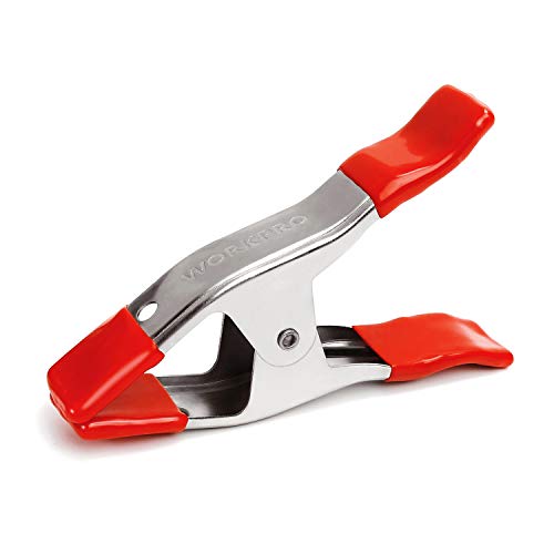 WORKPRO 8-Piece Spring Clamps, 6-19/64 Inch Heavy Duty Clamps with 2 Inch Jaw Opening, Protective Handles and Tips, Used for Backdrop Stand, Photo Studio, Background Muslin, Paper - Image 3