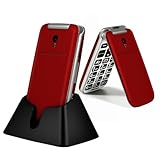 artfone G3 Red - VoLTE Flip Cell Phone for...