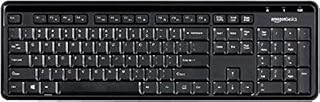 Amazon Basics 2.4GHz Wireless Keyboard Quiet and Compact US Layout (QWERTY), Black