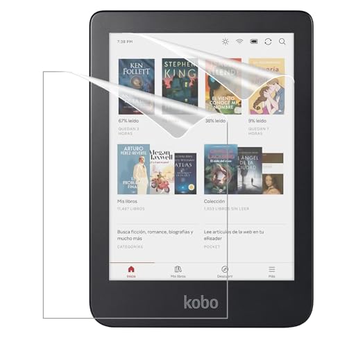 MoKo Protector de Pantalla Compatible con Kobo Clara 6' 2022, 2 Piezas Película de PET Antideslumbrante Antiarañazos para Proteger la Vista, Mate