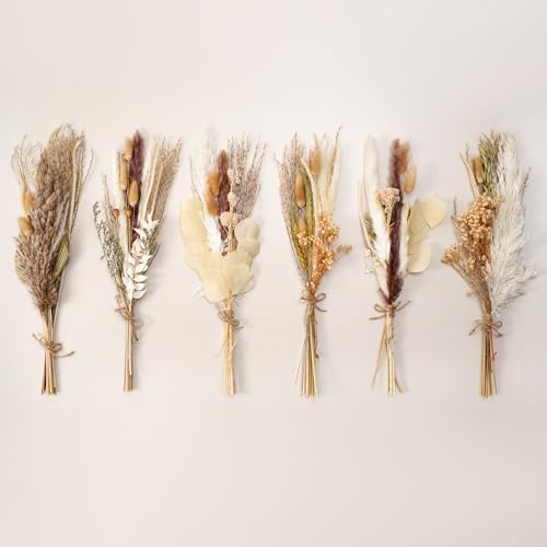 Ramo de flores secas Boho grande x6 de 16 pulgadas miniatura 1
