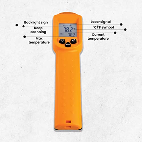 Image of Thermomate Infrared Thermometer Non-Contact Digital Temperature Gun-50C to -550C (-58F to 1022F) IR Thermometer for Industrial, Kitchen Cooking, Ovens