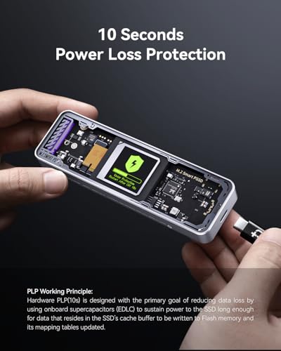 DockCase Explorer Edition Smart SSD Enclosure Pro - Black DSWC1C-EB Gen 2 10Gbps Cable