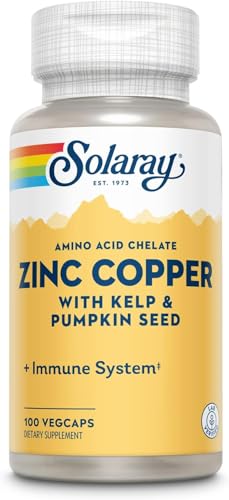 Zinc Copper Amino Acid Chelate Made for Solaray - Immune Support Supplement Chelated Zinc 50mg with Iodine from Kelp, 60-Day Guarantee, 100 Serv, 100 VegCaps + Bonus Pill Organizer, Pill Case 7 Days - Image 3