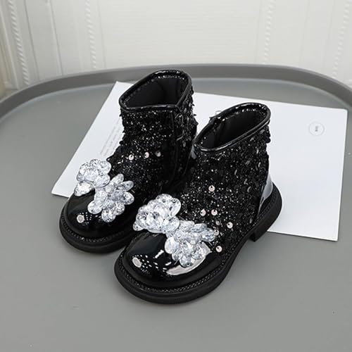 IWIHMIV Girls Ankle Boots Side Zipper Ankle Booties Fall Boots Dress Boots Outdoor Non Slip Warm Shoes High Top Walking Boot3