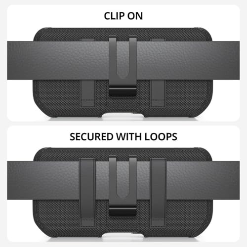Stronden Magnetic Closure Holster for iPhone 17 Pro, 17e, 17, 16 Pro, 16, 16e, 15, 15 Pro, 14, 14 Pro, 13, 13 Pro, 12, 12 Pro - Military Grade Nylon Pouch with Metal Belt Clip & Loop (Fits Slim Case) by Stronden - Image 6