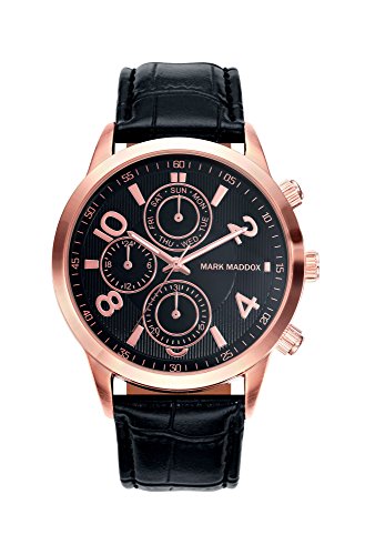 Mark Maddox HC6004-55 - Reloj de cuarzo para hombre, correa de poliuretano color negro