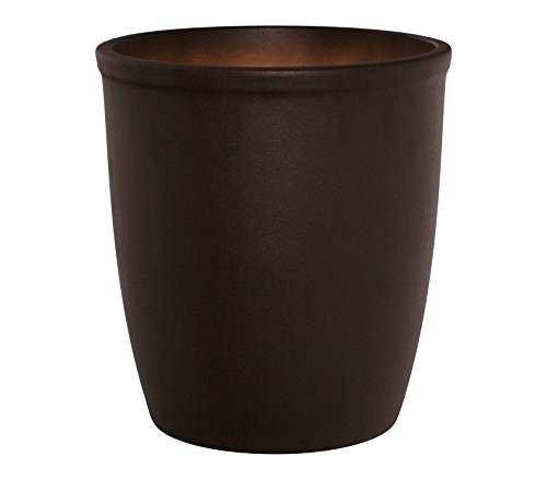 K&K Pflanzkübel/Blumentopf/Pflanzgefäß Vesuv, 33.0x36.0cm, braun-matt, aus hochwertiger frostbeständiger Steinzeug Keramik