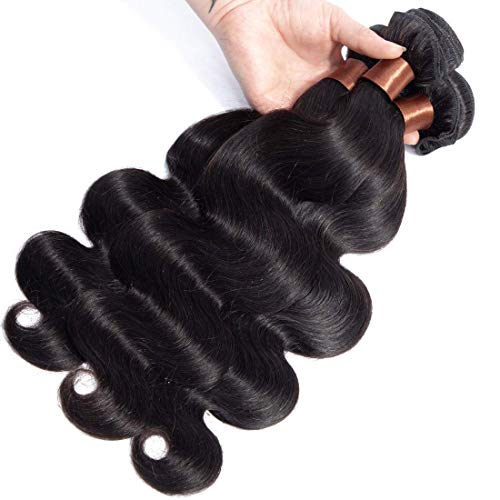 ANGIE QUEEN Hair Brazilian Body Wave Hair 3 Bundles 24 26 28Inch 300g 100% Unprocessed Brazilian Human Hair Body Wave Weaves Remy Hair Extensions Natural Color