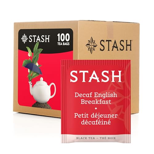 STASH Decaf English Breakfast Black Tea, 100 Bags Bulk Pack, Decaffeinated