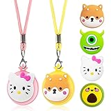 AirTag Kette Kinder, Anhänger für Apple Air Tag Versteckt Halskette Kleinkind AirTags Hülle Bequemer als Armband AirTec GPS Tracker (Rosa, Gelb)