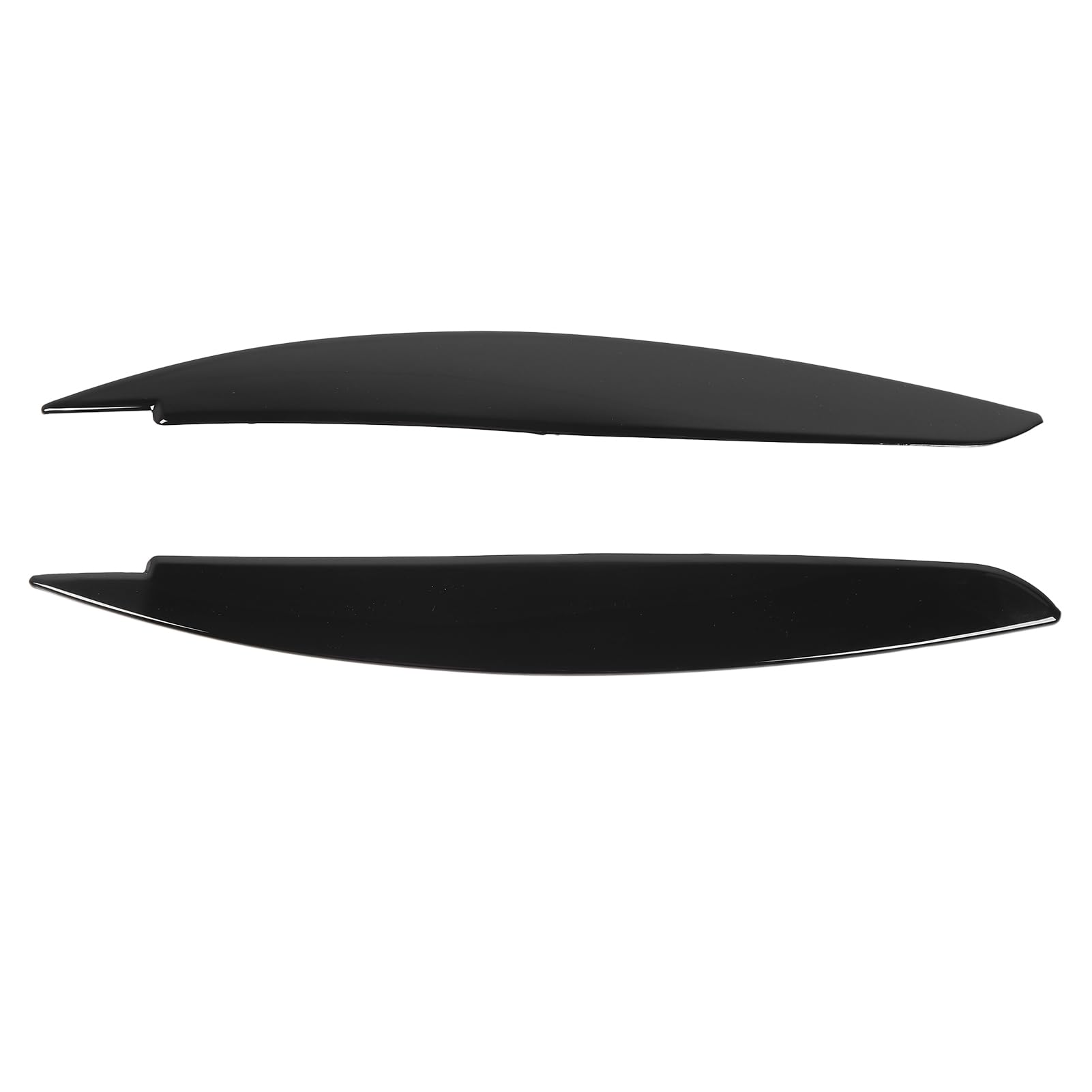 2 Pezzi Faro Sopracciglio Anteriore Sinistro Destro Copertura Palpebra Leggera per Serie 1 E81 E82 E87 E88 dal 2006 al 2013 (Nero Lucido)