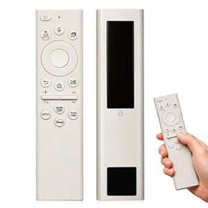 For Samsung Smart Tv Remote With Voice Control, For Samsung Universal Tv Remote Solar Charging Replacement BN59-01391A For Neo Qled Frame Crystal Uhd 4k 8k Smart Tvs (White)