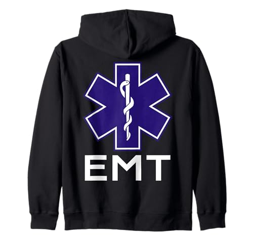 EMT Uniforme Técnico Médico de Emergencia En Servicio Lado TR Sudadera con Capucha