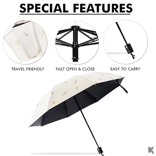 Image of Kraptick Printed Travel Umbrella for Rain, UV, Wind Proof, Water-Proof Umbrella for Men /Women /Boys /Girls /Kids (UMBR-02)