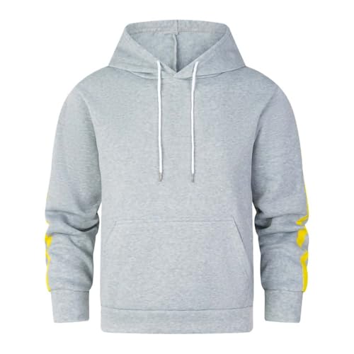 Hoodies for Men Fashion Fall Color Block Long Sleeve Hooded Sweatshirts Loose Fit Lightweight Casual Pullover Pocket2