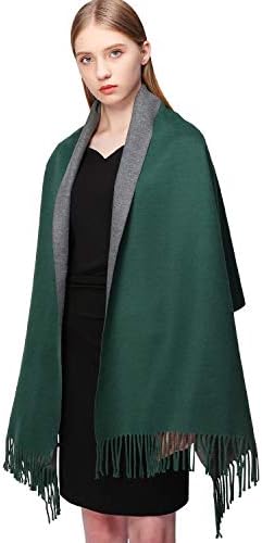 RIIQIICHY Winter Scarf Pashmina Shawl Wrap for Women Long Large Warm Thick Reversible Scarves