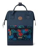 Cabaïa - Plecak Adventurer - Wodoodporny - Kieszeń na PC do 15" - 2 wymienne kieszenie - Certyfikowany wegański - Plecak podróżny, do pracy i szkoły - niebieski, Niebieska, Medium 18L