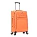 Aerostar Medium 26” Lightweight Softshell Expandable Suitcase, Integrated Combination Lock, 4 Wheels Check in Luggage for 15 to 20kg (Orange, 78 litres)