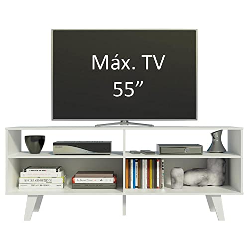 Rack para TV até 55 Polegadas Madesa Oslo com 2 Portas - Branco