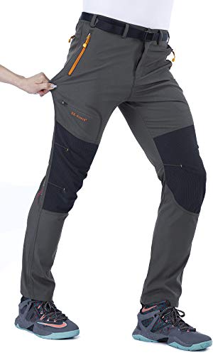 CARETOO - Pantalones para hombre, gruesos, transpirables, para exterior, para senderismo, correr, montañismo, deporte, esquí, trekking, cortavientos, cálidos, otoño, invierno, primavera