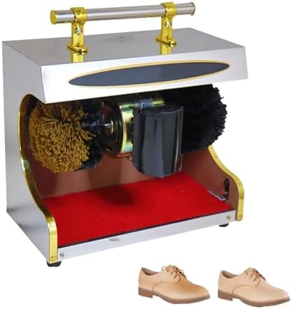Automatic Shoe Polishing Machine - Commercial Electric Shoe Shine Device for Home, Hotels, Banks & Businesses - Small, Efficient, and Easy to Use