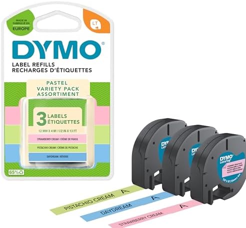 DYMO LetraTag Authentic Pastel Colors Labels Starter Pack | Pista...