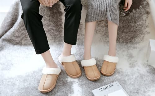 Pantofole da Donna Ciabatte Invernali da Interno Soffici con Dolce Peluche Pantofola Scarpe Antiscivolo Regalo Natalizio per Uomo