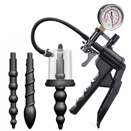 Analplug Dehner mit Vacuum Pump, Analdehner Anal Vagina Stimulator Butt Plug Expander, Analpumpe Prostata Massaager Analspielzeuge, Anal Dilator Masturbator Sexspielzeug für Frauen and Männer (Groß)