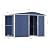 Metal Outdoor Storage Shed 10FT x 6FT with Firewood Storage, Steel Utility Tool Shed Storage House with Sliding Door, Metal Sheds Outdoor Storage for Backyard Garden Patio Lawn, Blue