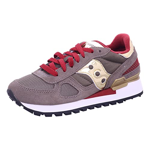 Saucony Sneaker Shadow in Camoscio e Tessuto Verde...