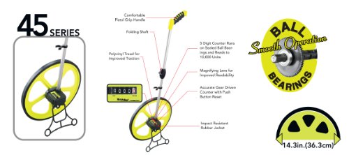 Komelon Mk45M Meterman High-Visibility Measuring Wheel, 14.3-Inch Diameter, Yellow #TOP1
