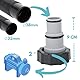 Kalitec Pool Adapter A - Schlauchadapter Pool 38mm und 32mm - Pool Zubehör Schlauchtülle mit Dichtring (2er Set)